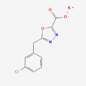 molecular formula C10H6ClKN2O3 B2517260 5-(3-氯苄基)-1,3,4-恶二唑-2-羧酸钾 CAS No. 2225136-97-8