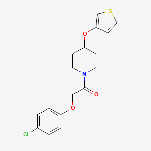 molecular formula C17H18ClNO3S B2517261 2-(4-Chlorophenoxy)-1-(4-(thiophen-3-yloxy)piperidin-1-yl)ethanone CAS No. 2034302-34-4