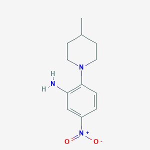 molecular formula C12H17N3O2 B2517265 2-(4-甲基哌啶-1-基)-5-硝基苯胺 CAS No. 188604-99-1