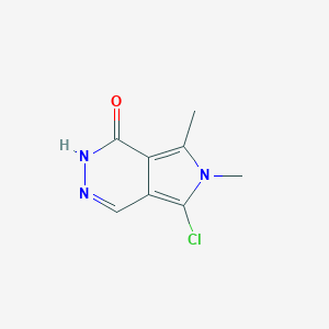 molecular formula C8H8ClN3O B2517266 5-Chloro-6,7-dimethyl-2H-pyrrolo[3,4-d]pyridazin-1-one CAS No. 2344678-15-3
