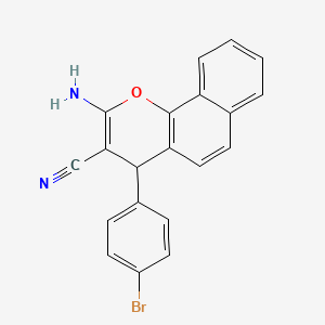 molecular formula C20H13BrN2O B2517268 2-氨基-4-(4-溴苯基)-4H-苯并[h]色满-3-腈 CAS No. 860787-48-0