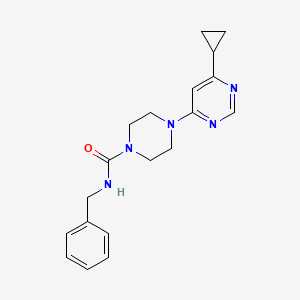 molecular formula C19H23N5O B2517274 N-benzyl-4-(6-cyclopropylpyrimidin-4-yl)piperazine-1-carboxamide CAS No. 1797289-06-5