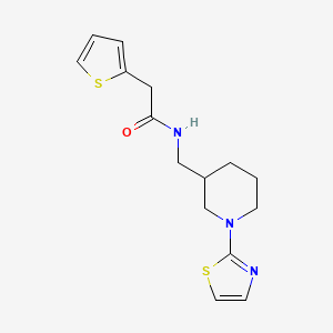 molecular formula C15H19N3OS2 B2517279 N-{[1-(1,3-thiazol-2-yl)piperidin-3-yl]methyl}-2-(thiophen-2-yl)acetamide CAS No. 1705841-06-0