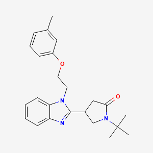 1-(tert-butyl)-4-(1-(2-(m-tolyloxy)ethyl)-1H-benzo[d]imidazol-2-yl)pyrrolidin-2-one