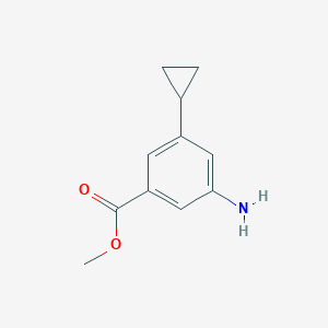 molecular formula C11H13NO2 B2517298 Methyl 3-amino-5-cyclopropylbenzoate CAS No. 1661875-65-5