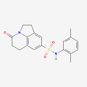 molecular formula C19H20N2O3S B2517305 N-(2,5-dimethylphenyl)-11-oxo-1-azatricyclo[6.3.1.0^{4,12}]dodeca-4(12),5,7-triene-6-sulfonamide CAS No. 898436-46-9