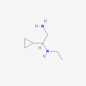 molecular formula C7H16N2 B2517332 1-cyclopropyl-N-ethylethane-1,2-diamine CAS No. 1249092-71-4