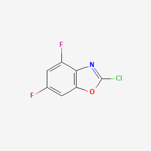molecular formula C7H2ClF2NO B2517333 2-Chloro-4,6-difluorobenzo[d]oxazole CAS No. 1343514-56-6