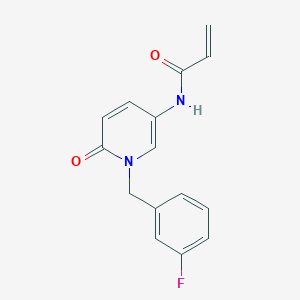 molecular formula C15H13FN2O2 B2517335 N-[1-[(3-Fluorophenyl)methyl]-6-oxopyridin-3-yl]prop-2-enamide CAS No. 2361657-09-0