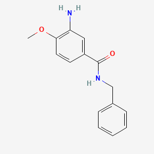 molecular formula C15H16N2O2 B2517337 3-amino-N-benzyl-4-methoxybenzamide CAS No. 101112-38-3