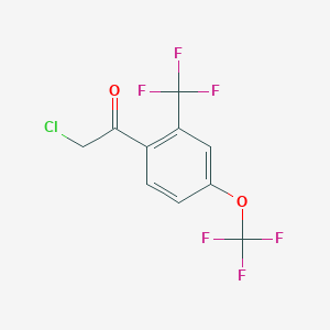 molecular formula C10H5ClF6O2 B2517342 2-氯-1-[4-(三氟甲氧基)-2-(三氟甲基)苯基]乙酮 CAS No. 2089277-41-6