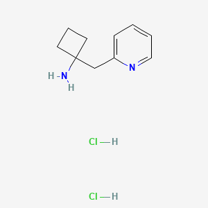 molecular formula C10H16Cl2N2 B2517345 1-(Pyridin-2-ylmethyl)cyclobutanamine dihydrochloride CAS No. 1439900-21-6