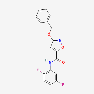 molecular formula C17H12F2N2O3 B2517348 3-(benzyloxy)-N-(2,5-difluorophenyl)isoxazole-5-carboxamide CAS No. 1421506-24-2