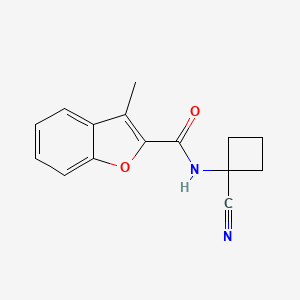 molecular formula C15H14N2O2 B2517349 N-(1-cyanocyclobutyl)-3-methyl-1-benzofuran-2-carboxamide CAS No. 1428046-38-1