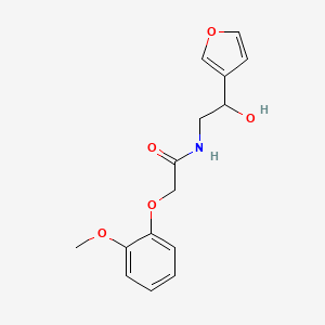 molecular formula C15H17NO5 B2517355 N-[2-(furan-3-yl)-2-hydroxyethyl]-2-(2-methoxyphenoxy)acetamide CAS No. 1396683-28-5