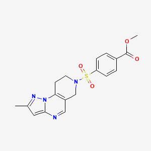 B2517408 methyl 4-((2-methyl-8,9-dihydropyrazolo[1,5-a]pyrido[3,4-e]pyrimidin-7(6H)-yl)sulfonyl)benzoate CAS No. 1797893-45-8