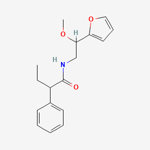 molecular formula C17H21NO3 B2517451 N-[2-(furan-2-yl)-2-methoxyethyl]-2-phenylbutanamide CAS No. 1788677-06-4