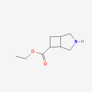molecular formula C9H15NO2 B2517454 Ethyl 3-azabicyclo[3.2.0]heptane-6-carboxylate CAS No. 2117867-77-1