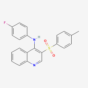 molecular formula C22H17FN2O2S B2517480 N-(4-fluorophenyl)-3-tosylquinolin-4-amine CAS No. 895650-97-2
