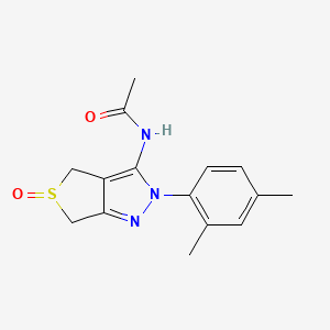 molecular formula C15H17N3O2S B2517506 N-(2-(2,4-dimethylphenyl)-5-oxido-4,6-dihydro-2H-thieno[3,4-c]pyrazol-3-yl)acetamide CAS No. 1007192-50-8