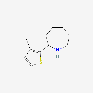 molecular formula C11H17NS B2517518 2-(3-Methyl-2-thienyl)azepane CAS No. 527674-19-7