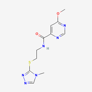6-methoxy-N-(2-((4-methyl-4H-1,2,4-triazol-3-yl)thio)ethyl)pyrimidine-4-carboxamide