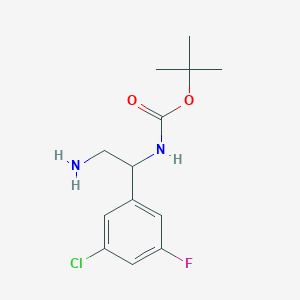 Tert-butyl N-[2-amino-1-(3-chloro-5-fluorophenyl)ethyl]carbamate