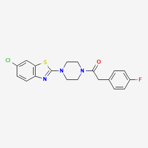 1-(4-(6-Chlorobenzo[d]thiazol-2-yl)piperazin-1-yl)-2-(4-fluorophenyl)ethanone
