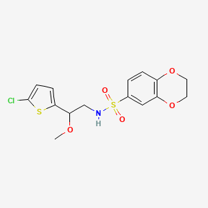 N-(2-(5-chlorothiophen-2-yl)-2-methoxyethyl)-2,3-dihydrobenzo[b][1,4]dioxine-6-sulfonamide