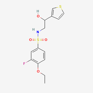 4-ethoxy-3-fluoro-N-(2-hydroxy-2-(thiophen-3-yl)ethyl)benzenesulfonamide