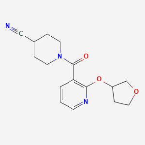1-(2-((Tetrahydrofuran-3-yl)oxy)nicotinoyl)piperidine-4-carbonitrile