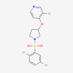 3-Chloro-4-((1-((2,5-dichlorophenyl)sulfonyl)pyrrolidin-3-yl)oxy)pyridine