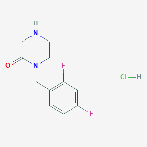 1-[(2,4-Difluorophenyl)methyl]piperazin-2-one hydrochloride