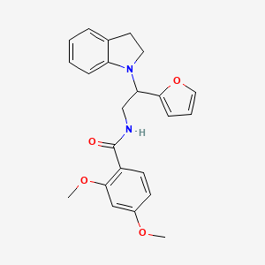 molecular formula C23H24N2O4 B2517582 N-(2-(furan-2-yl)-2-(indolin-1-yl)ethyl)-2,4-dimethoxybenzamide CAS No. 898432-65-0