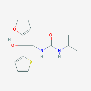 molecular formula C14H18N2O3S B2517606 1-(2-(Furan-2-yl)-2-hydroxy-2-(thiophen-2-yl)ethyl)-3-isopropylurea CAS No. 2034264-82-7