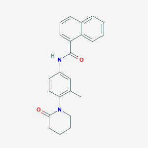 molecular formula C23H22N2O2 B2517609 N-[3-methyl-4-(2-oxopiperidin-1-yl)phenyl]naphthalene-1-carboxamide CAS No. 941872-64-6