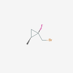 molecular formula C5H8BrF B2517622 (1S,2R)-1-(Bromomethyl)-1-fluoro-2-methylcyclopropane CAS No. 2550997-02-7