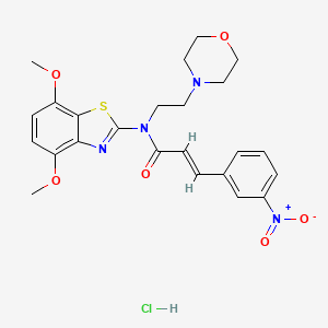 (E)-N-(4,7-dimethoxybenzo[d]thiazol-2-yl)-N-(2-morpholinoethyl)-3-(3-nitrophenyl)acrylamide hydrochloride
