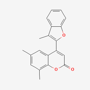 6,8-Dimethyl-4-(3-methyl-1-benzofuran-2-yl)chromen-2-one