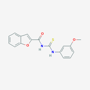 molecular formula C17H14N2O3S B251769 N-[(3-methoxyphenyl)carbamothioyl]-1-benzofuran-2-carboxamide 