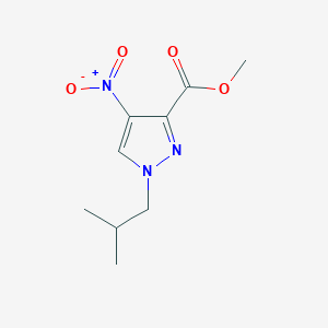 molecular formula C9H13N3O4 B2517692 methyl 1-isobutyl-4-nitro-1H-pyrazole-3-carboxylate CAS No. 1287670-35-2