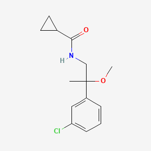 molecular formula C14H18ClNO2 B2517701 N-[2-(3-chlorophenyl)-2-methoxypropyl]cyclopropanecarboxamide CAS No. 1788784-20-2
