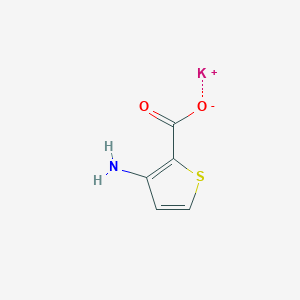 molecular formula C5H4KNO2S B2517715 3-Aminothiophene-2-carboxylic acid potassium salt CAS No. 1210469-45-6; 55341-87-2
