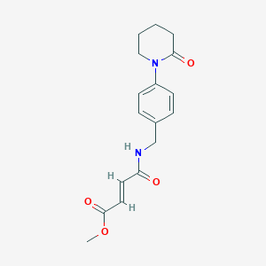 Methyl (E)-4-oxo-4-[[4-(2-oxopiperidin-1-yl)phenyl]methylamino]but-2-enoate