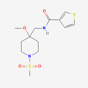 N-[(1-methanesulfonyl-4-methoxypiperidin-4-yl)methyl]thiophene-3-carboxamide
