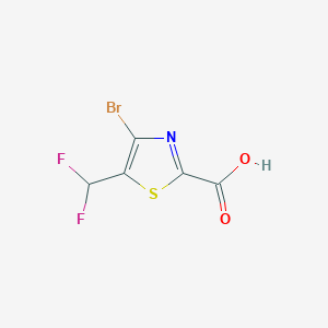 4-Bromo-5-(difluoromethyl)-1,3-thiazole-2-carboxylic acid