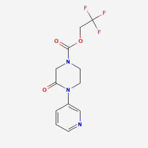 2,2,2-Trifluoroethyl 3-oxo-4-(pyridin-3-yl)piperazine-1-carboxylate