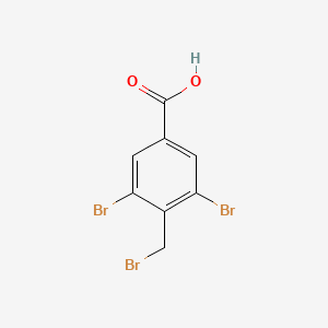 molecular formula C8H5Br3O2 B2517782 4-(Bromomethyl)-3,5-dibromobenzoic acid CAS No. 1820607-63-3
