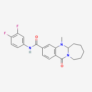 N-(3,4-difluorophenyl)-5-methyl-12-oxo-5,5a,6,7,8,9,10,12-octahydroazepino[2,1-b]quinazoline-3-carboxamide