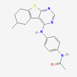 N-{4-[(6-methyl-5,6,7,8-tetrahydro[1]benzothieno[2,3-d]pyrimidin-4-yl)amino]phenyl}acetamide